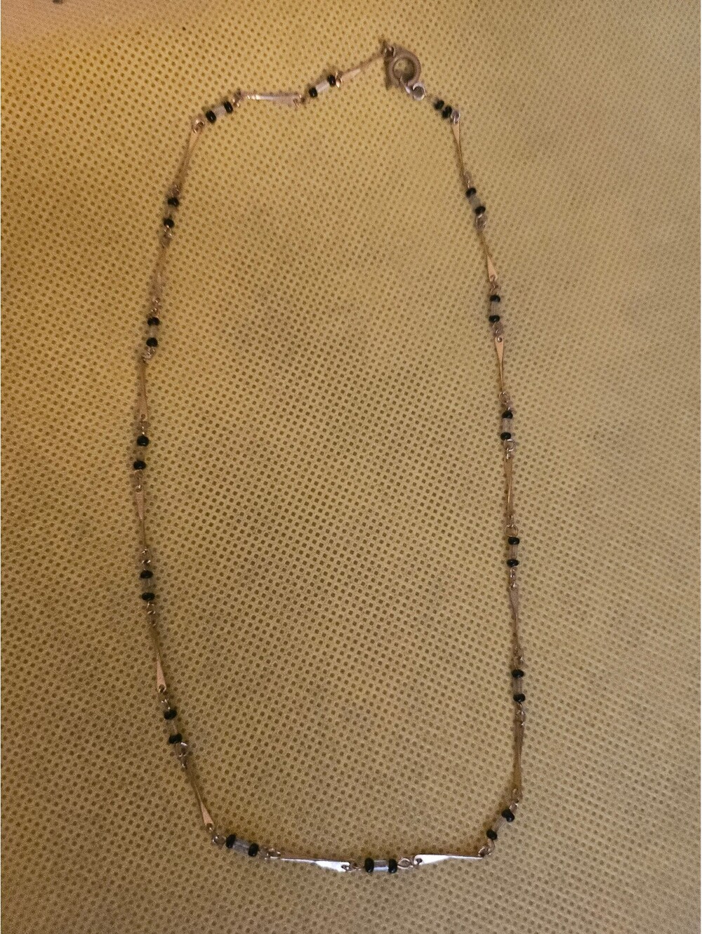 Vintage Necklace with black stones - unknown origin as-is as shown